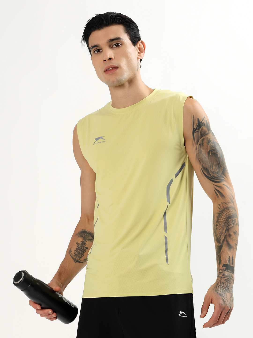 T-Shirts Bonding Sublimation Panel Sleeveless Round Neck Nylon Spandex 9071